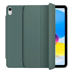 Leather Case Stands Flip Cover Holder H10 for Apple iPad 10.9 (2022) Green