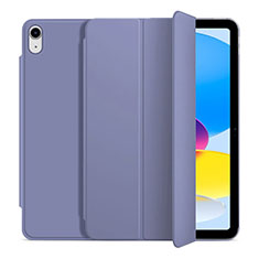 Leather Case Stands Flip Cover Holder H10 for Apple iPad 10.9 (2022) Lavender Gray