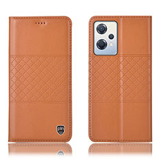 Leather Case Stands Flip Cover Holder H10P for OnePlus Nord CE 2 Lite 5G Orange