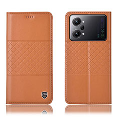 Leather Case Stands Flip Cover Holder H10P for Oppo K10 Pro 5G Orange