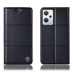 Leather Case Stands Flip Cover Holder H10P for Oppo K10X 5G Black