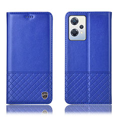 Leather Case Stands Flip Cover Holder H11P for OnePlus Nord CE 2 Lite 5G Blue