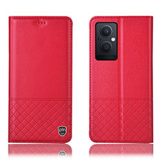 Leather Case Stands Flip Cover Holder H11P for Oppo F21s Pro 5G Red