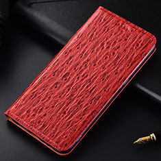 Leather Case Stands Flip Cover Holder H15P for Samsung Galaxy A60 Red