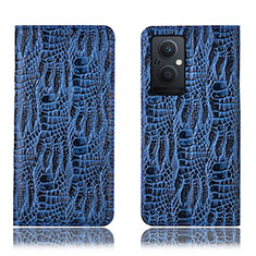Leather Case Stands Flip Cover Holder H17P for OnePlus Nord N20 5G Blue
