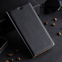 Leather Case Stands Flip Cover Holder H17P for Vivo iQOO 9 Pro 5G Black