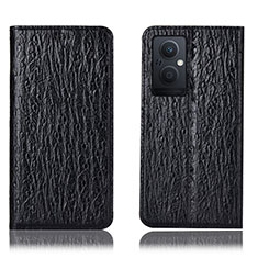 Leather Case Stands Flip Cover Holder H18P for OnePlus Nord N20 5G Black