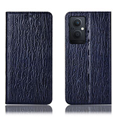 Leather Case Stands Flip Cover Holder H18P for OnePlus Nord N20 5G Blue