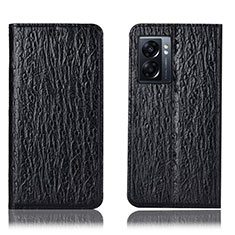 Leather Case Stands Flip Cover Holder H18P for OnePlus Nord N300 5G Black