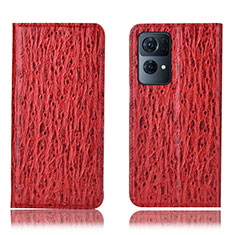 Leather Case Stands Flip Cover Holder H18P for Oppo Reno7 Pro 5G Red