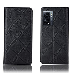 Leather Case Stands Flip Cover Holder H19P for Realme V23 5G Black