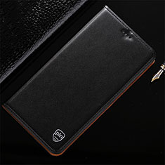 Leather Case Stands Flip Cover Holder H21P for Huawei Nova Y91 Black