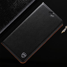 Leather Case Stands Flip Cover Holder H21P for Nokia C2 Black