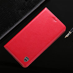 Leather Case Stands Flip Cover Holder H21P for Realme V11s 5G Red