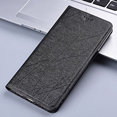 Leather Case Stands Flip Cover Holder H22P for Apple iPhone 12 Black