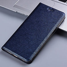 Leather Case Stands Flip Cover Holder H22P for Samsung Galaxy A23 4G Blue