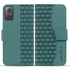 Leather Case Stands Flip Cover Holder HF1 for Xiaomi Redmi Note 12S Green