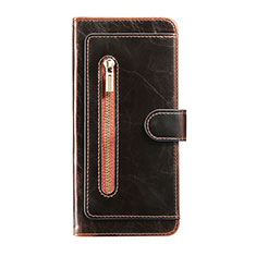 Leather Case Stands Flip Cover Holder JDK for Samsung Galaxy S20 Brown