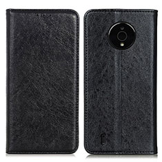 Leather Case Stands Flip Cover Holder K01Z for Nokia C200 Black