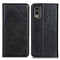 Leather Case Stands Flip Cover Holder K01Z for Nokia C210 Black