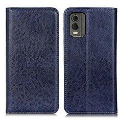 Leather Case Stands Flip Cover Holder K01Z for Nokia C32 Blue