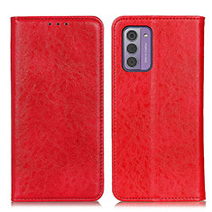 Leather Case Stands Flip Cover Holder K01Z for Nokia G42 5G Red