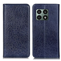 Leather Case Stands Flip Cover Holder K01Z for OnePlus 10 Pro 5G Blue