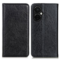 Leather Case Stands Flip Cover Holder K01Z for OnePlus Nord CE 3 5G Black