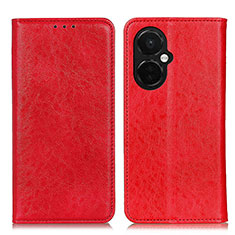 Leather Case Stands Flip Cover Holder K01Z for OnePlus Nord CE 3 5G Red