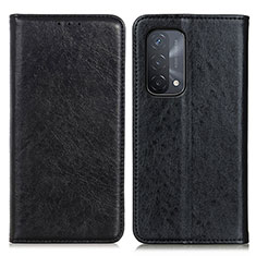 Leather Case Stands Flip Cover Holder K01Z for OnePlus Nord N200 5G Black