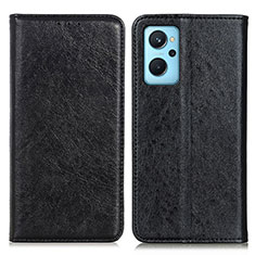 Leather Case Stands Flip Cover Holder K01Z for Oppo K10 4G Black
