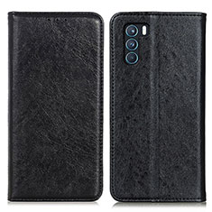 Leather Case Stands Flip Cover Holder K01Z for Oppo K9 Pro 5G Black
