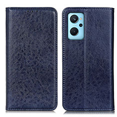 Leather Case Stands Flip Cover Holder K01Z for Realme 9i 4G Blue