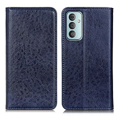Leather Case Stands Flip Cover Holder K01Z for Samsung Galaxy F13 4G Blue