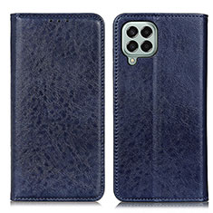 Leather Case Stands Flip Cover Holder K01Z for Samsung Galaxy M33 5G Blue