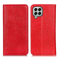 Leather Case Stands Flip Cover Holder K01Z for Samsung Galaxy M33 5G Red