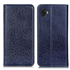 Leather Case Stands Flip Cover Holder K01Z for Samsung Galaxy XCover 6 Pro 5G Blue