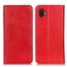 Leather Case Stands Flip Cover Holder K01Z for Samsung Galaxy XCover 6 Pro 5G Red