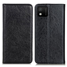 Leather Case Stands Flip Cover Holder K01Z for Wiko Y52 Black
