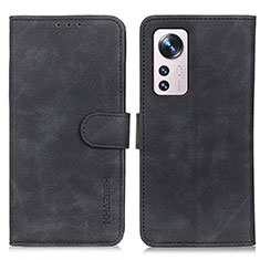 Leather Case Stands Flip Cover Holder K01Z for Xiaomi Mi 12 5G Black