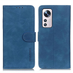 Leather Case Stands Flip Cover Holder K01Z for Xiaomi Mi 12 5G Blue