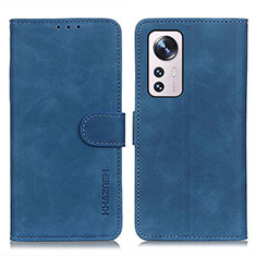 Leather Case Stands Flip Cover Holder K01Z for Xiaomi Mi 12 Lite 5G Blue