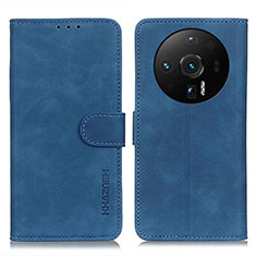 Leather Case Stands Flip Cover Holder K01Z for Xiaomi Mi 12 Ultra 5G Blue