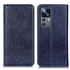 Leather Case Stands Flip Cover Holder K01Z for Xiaomi Mi 12T 5G Blue