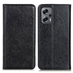 Leather Case Stands Flip Cover Holder K01Z for Xiaomi Poco X4 GT 5G Black