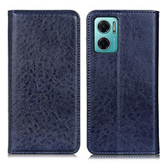 Leather Case Stands Flip Cover Holder K01Z for Xiaomi Redmi 10 5G Blue