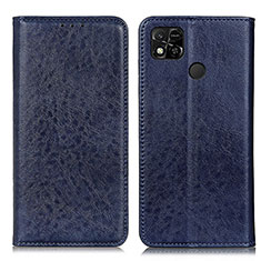 Leather Case Stands Flip Cover Holder K01Z for Xiaomi Redmi 10A 4G Blue