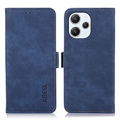Leather Case Stands Flip Cover Holder K01Z for Xiaomi Redmi 12 4G Blue
