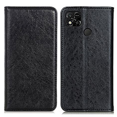 Leather Case Stands Flip Cover Holder K01Z for Xiaomi Redmi 9C Black