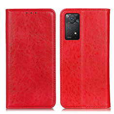 Leather Case Stands Flip Cover Holder K01Z for Xiaomi Redmi Note 11 Pro 4G Red